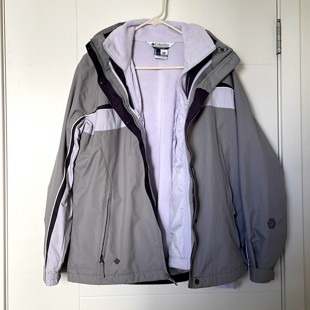 Columbia 2-in-1 waterproof jacket with fleece